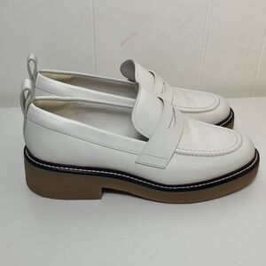 Everlane The Gum Sole Penny Loafer White slip on casual work business size 10.5